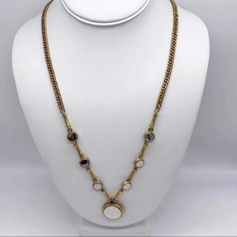 J. Crew Gold & Silver Discs Necklace